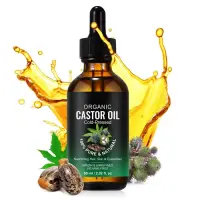 Ulei de Ricin 100% Pur, Fara Hexan, stimuleaza Cresterea Parului Genelor, 60 ml