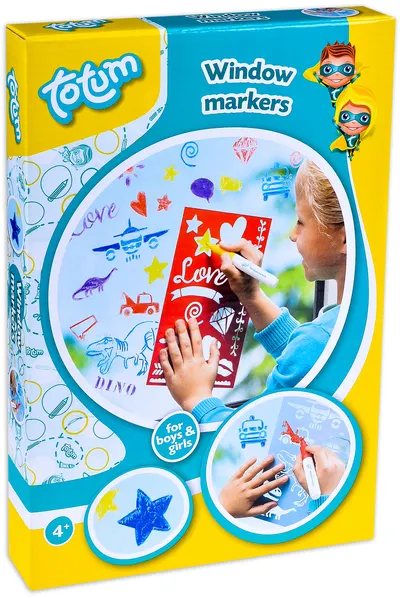 Set creatie Totum - Coloreaza singur - sabloane pentru sticla s