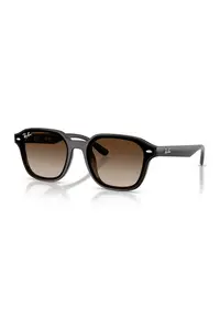 Ochelari de soare unisex cu lentile in degrade - Negru/Negru stins