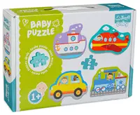 Puzzle pentru bebeluși Trefl 4 în 1 - Mijloace de transport