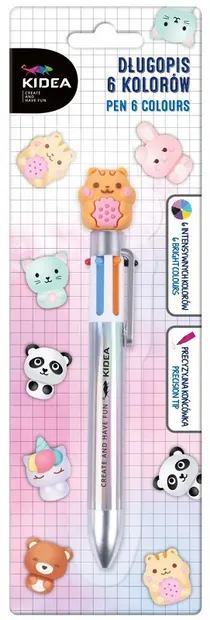 Pix multicolor cu figurină Kidea - 6 culori, hamster