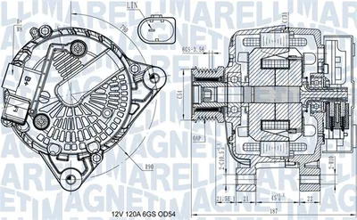 Alternator (12v, 120a) Potrivit Ford B-Max, C-Max Ii, Ecosport, Fiesta Vi, Focus Iii, Focus Iii Kombi, Grand C-Max, Kuga Ii, Tourneo Connect V408 Nadwozie Wielko 1.0-2.0d 06.08