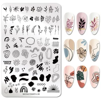 Matrita metalica stampila unghii Nicole Diary L36