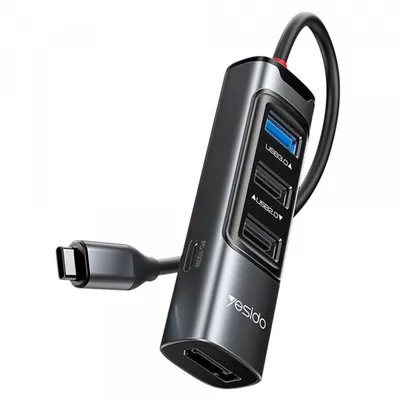 Hub USB-C Yesido HB23, 5in1, Gri