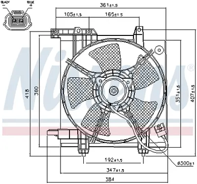 Ventilator radiator (cu carcasa) potrivit SUBARU LEGACY III, OUTBACK 2.0 2.5 10.98-08.03
