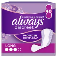 Absorbante pentru incontinenta urinara Discreet Long, 40 bucati, Always