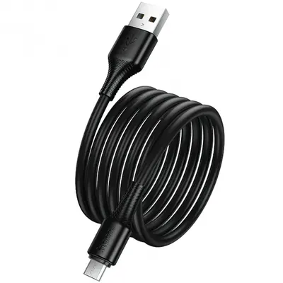 Cablu Date si Incarcare USB-A - microUSB HOCO X120, 18W, 1m, Negru