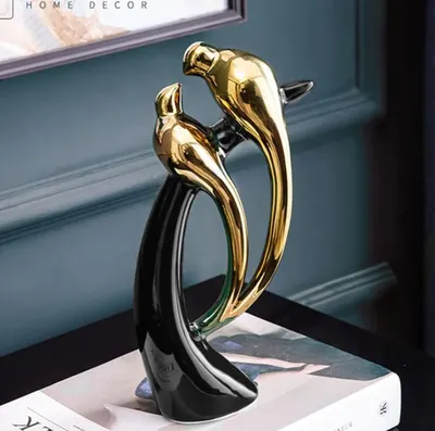 Statuetă Morello - Bird Black & Gold, 26 х 13 х 6.5 cm