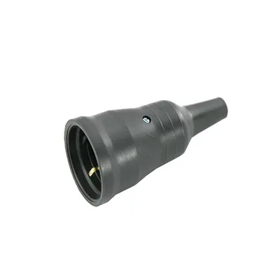 Cupla schuko neagra tip S cupla schuko (cu CP) din PVC tip S - negru