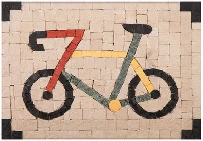 Mozaic de piatră Neptune Mosaic - Bicicletă, fără cadru
