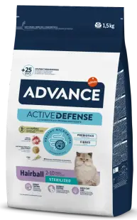 Advance Cat Sterilised Hairball Curcan/Orz 1.5 kg