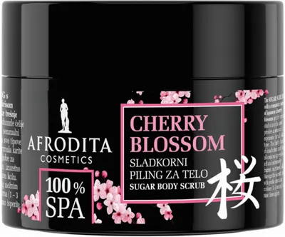 Afrodita 100% SPA Cherry Blossom Scrub de corp cu zahăr, 175 g