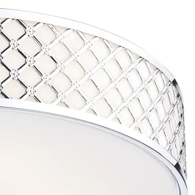 Lampa tavan Civic Small 2 Light Flush Polished Chrome Frosted Glass