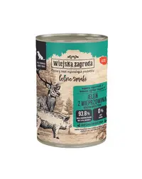 WIEJSKA ZAGRODA Gusturi de pădure Cerb cu porc, hrană umedă pentru câini 6x400 g