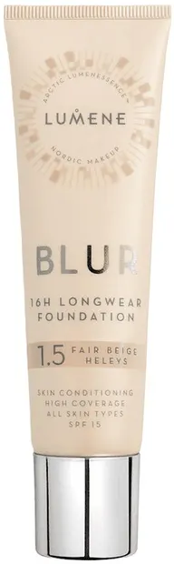 Lumene Blur Fond de ten, SPF15, 1.5 Fair Beige, 30 ml