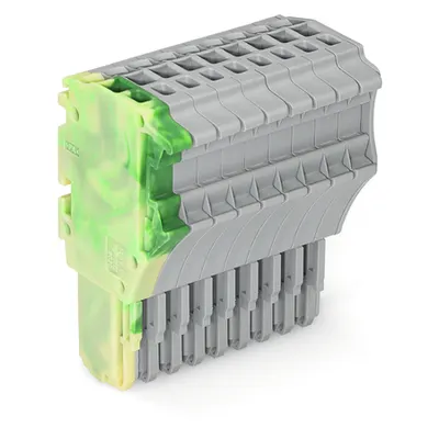 1-conductor female plug; 1.5 mm²; 9-pole; 1,50 mm²; green-yellow, gray