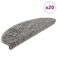 vidaXL Covorașe pentru scări, 20 buc., 65x21x4 cm, gri, semirotunde, mari