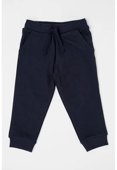 Pantaloni de trening din bumbac cu talie ajustabila - Corai - Bleumarin