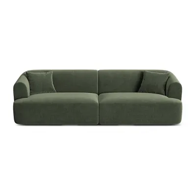 Canapea verde cu tapițerie din catifea 255 cm Campi – Cosmopolitan Design