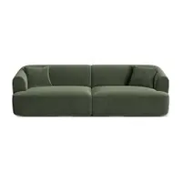 Canapea verde cu tapițerie din catifea 255 cm Campi – Cosmopolitan Design