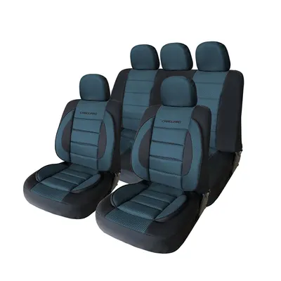 Huse Universale Premium Cu Burete Pentru Scaune Auto Albastru+Negru