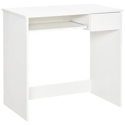 Homcom Birou PC Alb & Stejar 80×45×75 cm – Ideal Dormitor sau Acasa | Aosom Romania