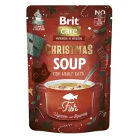 BRIT Christmas Soup, Pește, plic hrană umedă fără cereale pisici, (topping), 75g