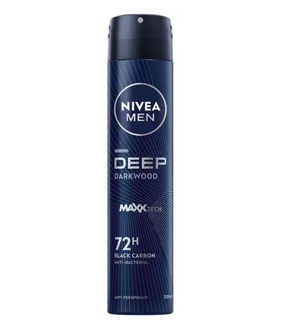 Deodorant spray pentru barbati Deep Darkwood Black Carbon, 200ml, Nivea