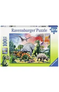 Puzzle 100. Printre dinozauri