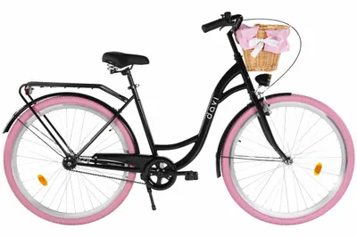 Bicicleta dama Davi Lila 28", 1 vitez, 160-185 cm, Negru/Roz
