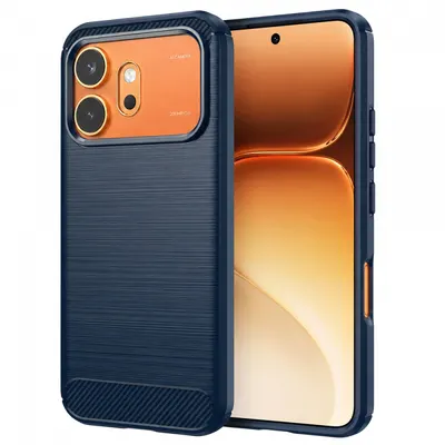 Husa pentru Honor 600 Pro / 600, Techsuit, Carbon, Albastra