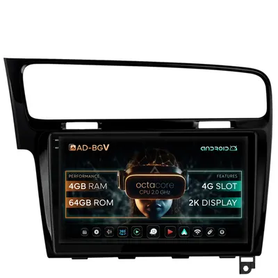Navigatie Volkswagen GOLF 7, Android, V-Octacore 4GB RAM + 64GB ROM, 10.36 Inch - AD-BGV10004+AD-BGRKIT023B