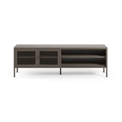Comodă TV gri din metal 160x50x35 cm Fayna – Marckeric