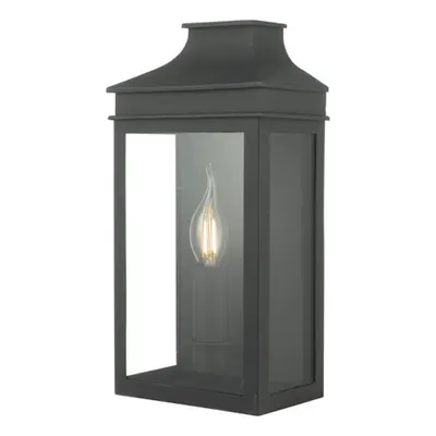 Aplica Vapour Coach Lantern Outdoor Wall Light Matt Black IP44