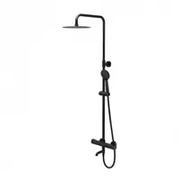 Coloana dus cu baterie termostatata neagra cu 3 functii de curgere, Cersanit City