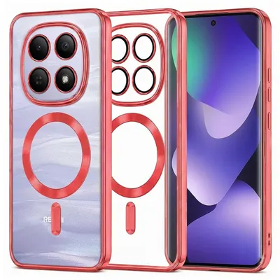 Husa MagSafe pentru Xiaomi Poco M8 / Redmi Note 15 5G / Note 15 4G, Techsuit, Luxury Crystal, Rosie