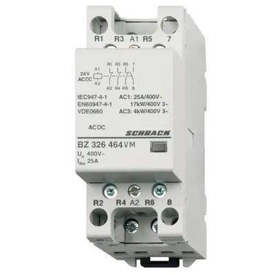 Contactor modular (2UH) 25A 1ND+3NI, 24Vca&cc