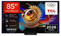 Televizor smart TCL - 85Q7D Pro, 85'', SQD-Mini LED, 4K, 144Hz Native Refresh Rate/288Hz VRR, ONKYO 2.1 2x10W+SubWoof.1x20W, Google TV,negru
