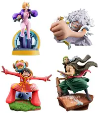 Set de figurine mini MegaHouse Animation: One Piece - Re Birth Egghead (Petitrama), 9 cm