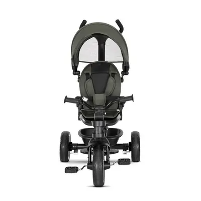 Tricicleta pentru copii Lorelli Tino Green cu sezut rotativ 360 grade, scaun rabatabil, control parental, greutate admisa 25 kg