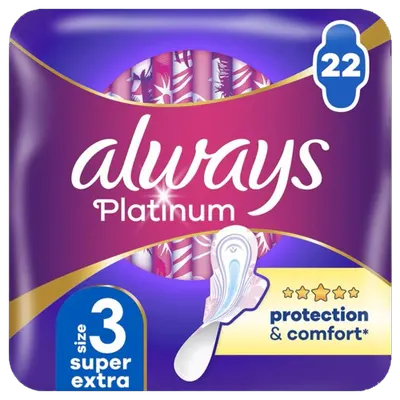Absorbante Platinum Night Protection & Comfort, 22 bucati, Always
