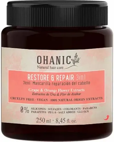 Ohanic Restore & Repair Masca reparatorie pentru păr uscat și deteriorat, 250 ml