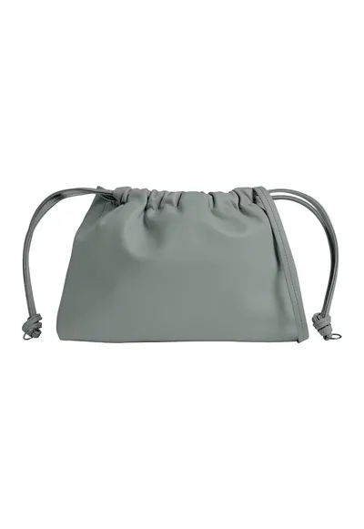 Geanta bucket de piele ecologica - Verde feriga