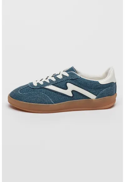 Pantofi sport de piele ecologica cu sireturi Giia - Albastru