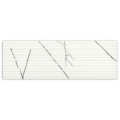 Faianta decorativa Agatha White rectificata 40x120 lucioasa
