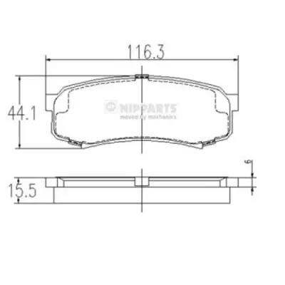 Set placute frana, frana disc NIPPARTS J3612010