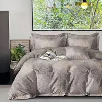 Lenjerie de pat Somnart Percale cu 4 piese, cearceaf pat clasic 240c x 260 cm, cearceaf pilota 200c x 230 cm si 2 fete perna 50 x 70 gri