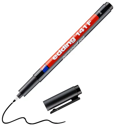 Marker permanent Edding 141 - negru, F