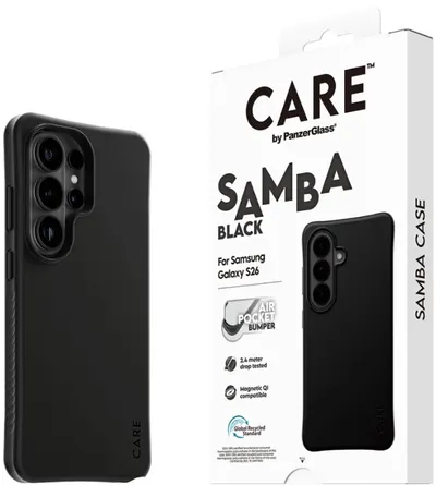 Husă CARE – Samba, Galaxy S26 Ultra, Qi, negru