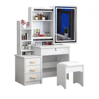 SET CRYSTAL - Măsuță de machiaj cu oglindă iluminată LED